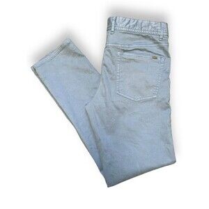 Johnnie-O Pants Mens 32X32 Gray Sawyer Stretch Chino 6-Pocket Golf in Cloudbreak